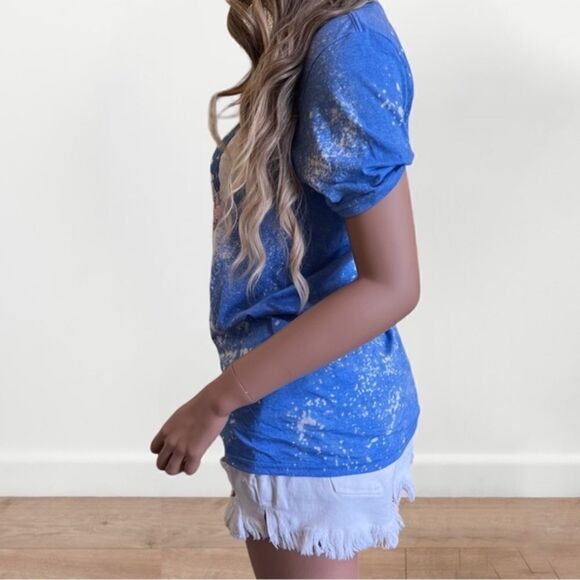 Women’s Bleached Distressed 4th of July Shirt Small - Picture 4 of 8
